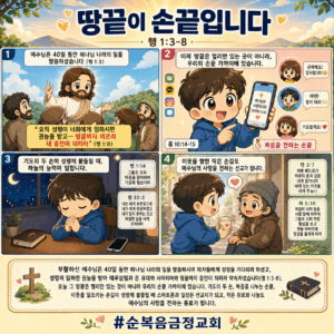 땅끝이 손끝입니다.(행 1:3-8).